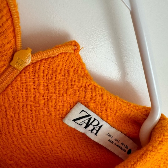 Zara Orange Tweed Dress - Picture 3 of 3